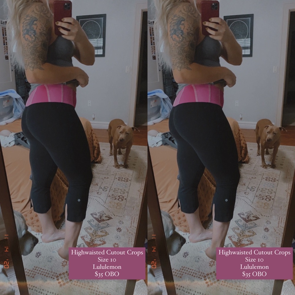 Lululemon High Rise Cutout Crop